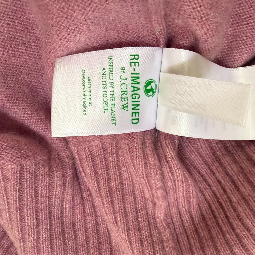 J.CREW Cashmere Shrunken Crewneck Sweater Raspberry S NWOT - Picture 8 of 10